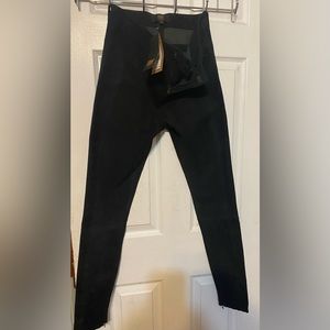FRYE Black Stretch Zip Leg Leather Casual Leggings Pants
